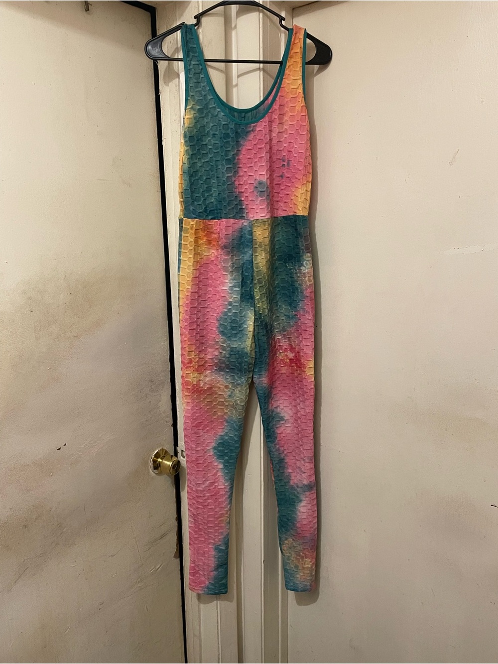 Women’s Jumpsuit S/M Multicolor Tie Dye Sleeveless Scoop Neck Pullover